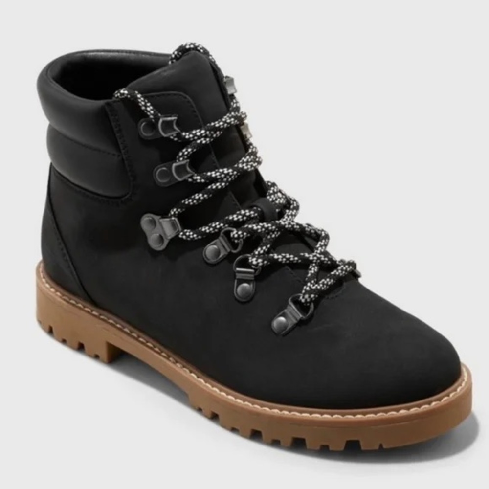 Women's Tully Lace-Up Winter Hiking Boots - universal thread - black - new